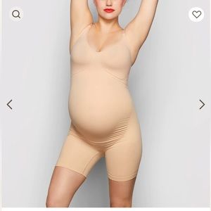 Skims Maternity Sculpting Bodysuit Mid Thigh